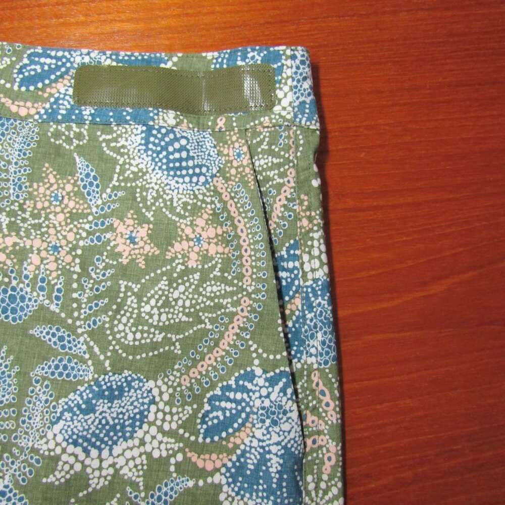 RipSkirt Hawaii Skirt Size XXL Green Blue Floral 19.5 In Length 2 Wrap Pockets - Picture 5 of 10